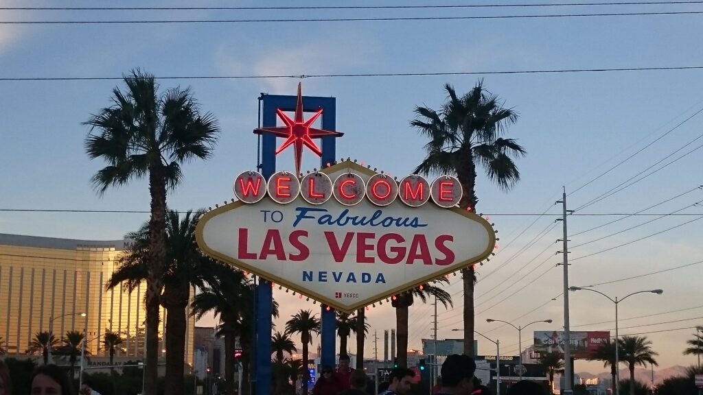 „Welcome to Fabulous Las Vegas“-Schild am Las Vegas Strip, Nevada